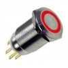 Przycisk stabilny 19mm LED czerwony 12V