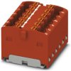 Distribution block, push-in connection, 0.14-2.5 mm², 12 pole, 17.5 A, 6 kV, red, 3002878