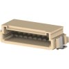 Pin header, 9 pole, pitch 1.5 mm, angled, natural, 292227-9