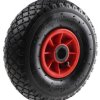 Kółko do wózka, Pneumatyczne, Guma, Czarny, Czerwony, obc.: 150kg, śred.: 260mm, szer.: 85mm