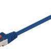 CAT 6 Kabel łączący, S/FTP (PiMF), Niebieski - Długość kabla 1 m