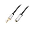 Przedłużacz słuchawkowy 3,5mm 1m METAL PREMIUM / 91-282