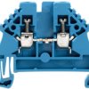 Through terminal block, screw connection, 0.5-4.0 mm², 2 pole, 24 A, 6 kV, blue, 1023780000