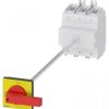 Rozłącznik główny/awaryjny 3P 250A 132kW AC23A 400V montaż na płycie z wałkiem pokrętło piórkowe 4 otwory 3LD2418-0TK13