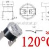 Termostat bimetaliczny 250VAC 10A 120°C pionowy NC