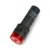 Kontrolka 230V AC - 19mm - czerwona z buzzerem
