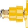 Pole terminal, 4 mm, yellow, 1000 V, 100 A, M8 threaded bolt, nickel-plated, POL 102 / GE