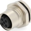 Circular connector, 4 pole, solder cup, screw locking, straight, T4131012041-000