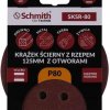 Papier ścierny krążki na rzep z otworami 125mm P80 zestaw 5szt Schmith