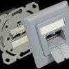 GC-N0051SG RJ45 socket, CAT.6a, UP, silver gray