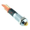 Yellow LED 8mm Metal Panel Indicator 12V