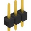 Pin header, 3 pole, pitch 2.54 mm, straight, black, 10048009