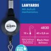 4830 Lanyard with spring hook, pack of 10