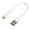 Kabel USB Złącze A USB A Złącze B Lightning dł. 150mm Wytrzymały kabel Apple Lightning USB 2.0 kolor: Biały