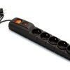 Przedłużacz przeciwprzepięciowy 5-gniazd z/u ACAR F5 PRO 1,5m czarny