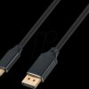 USBC-DP-MM-B-0,5M USB-C connector to DP connector, 4K at 60 Hz, 0.5 m