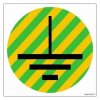 ZNAK - HJ002 Wskaźnik uziemienia 10 x 10 cm FN - Folia samoprzylepna