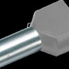 187724 Twin-Aderendhülse isoliert 2x2,5 mm²/10 mm, grau, 100er Pack