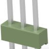 Pin header, 3 pole, pitch 2.54 mm, straight, green, 826936-3