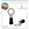 Quadrios 22C454 Ring Terminal 4.0 mm² Ø8.5mm Black Partially Insulated