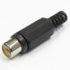 Gniazdo RCA CINCH na kabel czarne