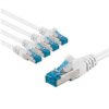 Cat 6A Kabel Krosowy, S/Ftp (Pimf), 5 M, Biały, Zestaw 5 - Długość Kabla 5 M