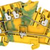 Protective conductor terminal, push-in connection, 0.14-4.0 mm², 6 pole, 8 kV, green/yellow, 2531320000