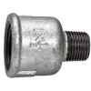 Reducing sleeve, L 35 mm, 25 bar, malleable cast iron, hot-dip galvanized, for pipe systems, 113115