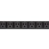 DIN Rail Mount AC 120V NEMA 5-15R 8 Receptacles Outlet Power Strip Module, with Rocker Switch Thermal Circuit Breaker Overload P