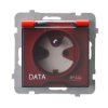 AS Gniazdo hermetyczne z uziemieniem DATA z kluczem uprawniającym IP-44 wieczko przezroczyste czerwony GPH-1GZK/m/00/d OSPEL
