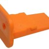 Socket, 2 pole, straight, 1 row, orange, W2S