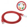 Patchcord UTP kat.6 kabel sieciowy LAN 2x RJ45 linka czerwony 0,25m Alantec