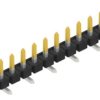 Pin header, 12 pole, pitch 2.54 mm, angled, black, 10059032