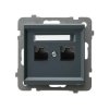 SONATA Gniazdo komputerowe podwójne, kat. 6 MMC szary grafit GPK-2R/K6/m/73