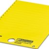 PVC device marker, (L x W) 9 x 34.65 mm, yellow, carrier card with 45 pcs, 0828899