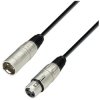 Adam Hall K3MMF0050 XLR Cable 3-pin plug to socket Black 0.5 m