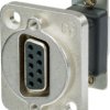 D-Sub socket, 9 pole, standard, equipped, straight, NADB9FF