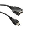 Qoltec Kabel USB OTG 2.0 A żeński Micro USB B męski 0.2m