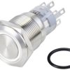TRU COMPONENTS TC-10090972 Przycisk wandaloodporny LAS1-AGQ-22E/W/24V/S, 20 mm, 250 V/AC, 3 A, 1 szt.