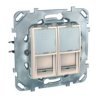 UNICA Gniazdo komputerowe 2x RJ45 kat.5 UTP piaskowy MGU50.2020.25Z SCHNEIDER ELECTRIC