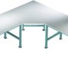 Manuflex AU0042.5021 Element pięcioramienna z płytą linoleum, do głębokości stołu = 800 mm niebieski