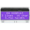 DISPLAY VISIONS EADOGM163B-A Dot Matrix Display Blue 3 digits 3.3 V 3.65 mm
