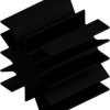 LED heatsink, (L x W x Ø x H) 50 x 51 x 26 x 51.5 mm, 2.2 to 0.95 K/W, black anodized, 10020388