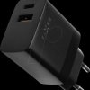 FIXC20N-CU-BK USB charger, 20 W, 5 - 12 V, 3 A, 1x USB-C, 1x USB-A, black