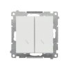 Simon 55 Łącznik schodowy podwójny (moduł) 10 AX, 250 V~, szybkozłącza Jasnoszary mat TW6/2.01/114