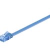 Kabel płaski Patchcord CAT 6a U/UTP RJ45/RJ45 2m niebieski