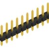 Pin header, 10 pole, pitch 2.54 mm, straight, black, 10058302
