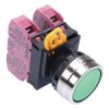 YW4B-A1E02G Green 22mm Metal Bezel Maintained Push Button Switch 2NC IP65 IDEC