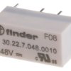 Przekaźnik sygnału, 48V dc, 2A, DPDT, Do montażu na płytce drukowanej, Finder Axicom P2