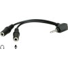 Roline 11.09.4441 Audio/phono Adapter Jack 3.5 mm Plug to 2x Socket Black